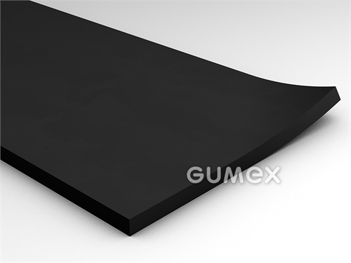 Gummi BLACK STAR, 6mm, 0-lagig, Breite 1400mm, 60°ShA, antistatisch, NR-SBR, -30°C/+70°C, schwarz, 